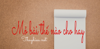 Làm thế nào để mở bài cho hay