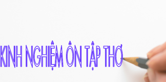 KINH NGHIỆM ÔN THI PHẦN THƠ