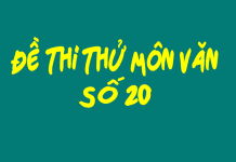 Đề Thi Thử QG Môn Văn số 20
