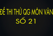 Đề thi thử môn Văn THPT Quốc Gia số 21