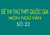 Đề thi thử môn Văn Quốc Gia số 22