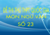 Đề thi thử môn Văn THPT Quốc Gia số 23