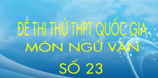 Đề thi thử môn Văn THPT Quốc Gia số 23