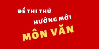Đề thi thử môn Văn theo mẫu mới