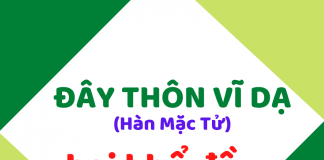 Phân tích hai khổ đầu bài thơ Đây Thôn Vĩ Dạ