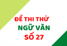 Đề thi môn Ngữ văn số 27 theo mẫu mới