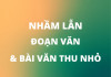 Nhầm lẫn đoạn văn thành bài văn thu nhỏ