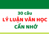 30 câu nhận định phê bình giúp tăng cường lý luận văn học cho bài làm