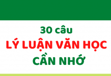 30 câu nhận định phê bình giúp tăng cường lý luận văn học cho bài làm